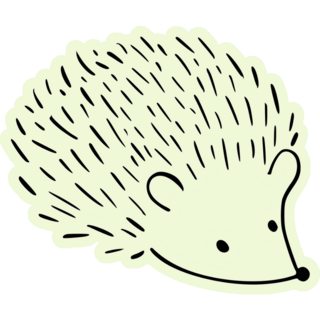 Doodle Sketch Hedgehog Sticker