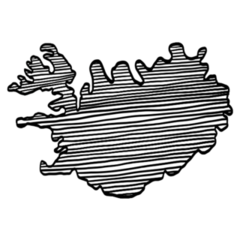 Doodle Sketch Iceland Sticker