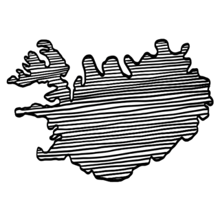 Doodle Sketch Iceland Sticker