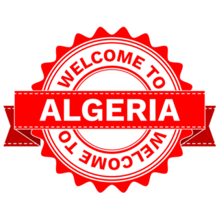 Doodle Welcome To Country Algeria Red Sticker