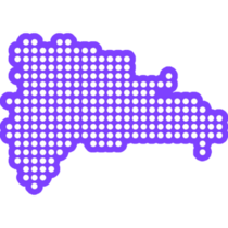 Dot Map Dominican Republic Sticker