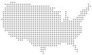 Dotted USA Map Sticker