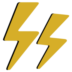 Double Lightning Bolts Sticker