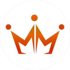 Double M Crown Logo Sticker