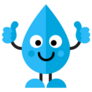 Double Thumbs Up Water Drop Cartoon Sticker