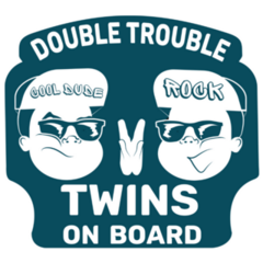 Double Trouble Twins On Board Sticker
