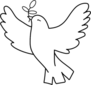 Dove Of Peace Illustration Holding An Olive Branch Sticker