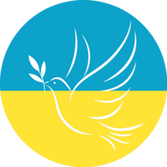 Dove Of Peace On Ukraine Flag Sticker