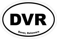 Dover, Delaware Oval Stickers