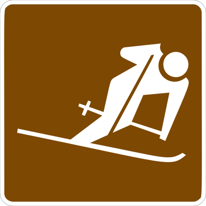 Downhill Skiing Sticker