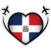 DR Travel Heart Sticker