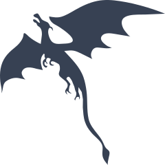 Dragon Flying Up Sticker