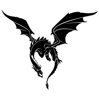 Dragon Front Flying Sticker