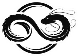 Dragon In The Form Of Infinity Symbol Sticker