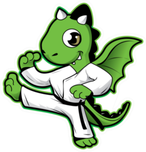 Dragon Karate Martial Arts Character Sticker