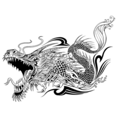 Dragon Sketch Tattoo Sticker