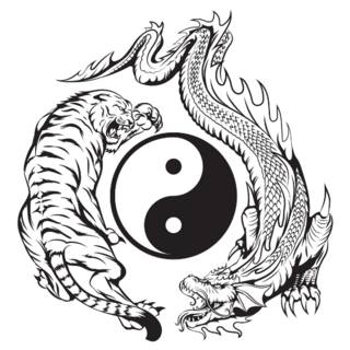 Dragon Tiger Sticker