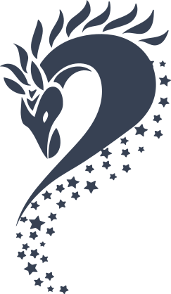 Dragon With Stars Sticker