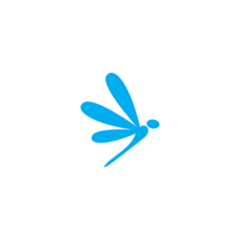 Dragonfly Icon Logo Transfer Sticker