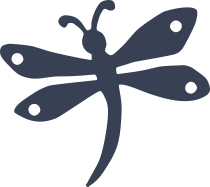 Dragonfly With Dots On Wings Sticker