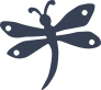 Dragonfly With Dots On Wings Sticker