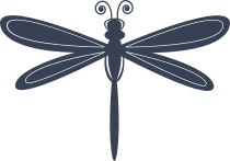 Dragonfly With Swirled Antennas Sticker