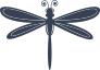 Dragonfly With Swirled Antennas Sticker