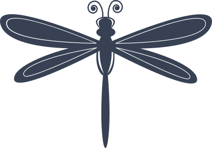 Dragonfly With Swirled Antennas Sticker