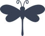 Dragonfly With Swirly Antennas Sticker
