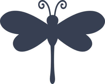Dragonfly With Swirly Antennas Sticker