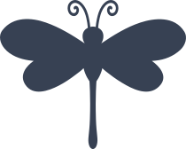 Dragonfly With Swirly Antennas Sticker