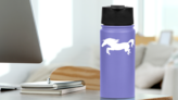 Dramatic Horse Sticker on a Water Bottle (New) example