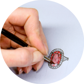 Drawing Jewelry Design Artist Jeweler Sticker