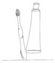 Drawing Line Art Doodle Dental Toothbrush And Paste Sticker