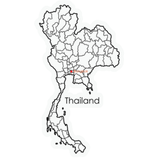 Drawing Map Of Thailand Sticker