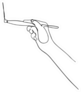 Drawing Of A Hand With A Brush Painting Sticker