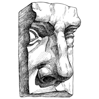 Drawing Of A Plaster Nose Cast Sticker