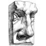Drawing Of A Plaster Nose Cast Sticker