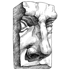 Drawing Of A Plaster Nose Cast Sticker