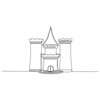 Drawing Of Castle Sticker