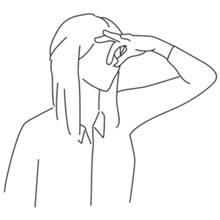 Drawing Of Woman Covering Her Nose Sticker