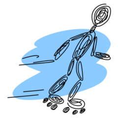Drawing Roller Skates Sticker