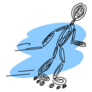 Drawing Roller Skates Sticker
