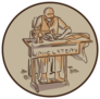 Drawing Sketch Style Illustration Of A Tailor Sticker