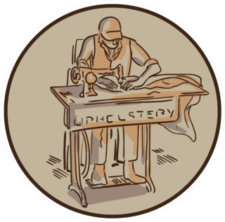 Drawing Sketch Style Illustration Of A Tailor Sticker
