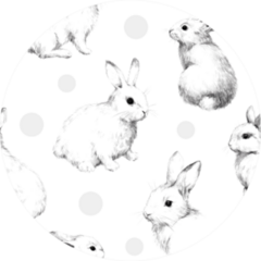 Drawing With Rabbits Pattern Sticker
