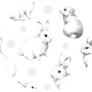 Drawing With Rabbits Pattern Sticker