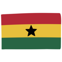 Drawn Flag Of Ghana Sticker