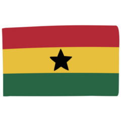 Drawn Flag Of Ghana Sticker