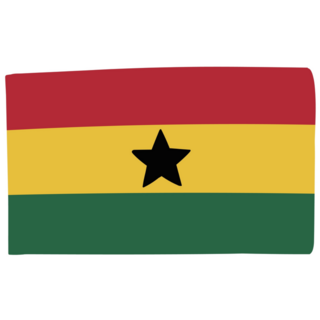 Drawn Flag Of Ghana Sticker